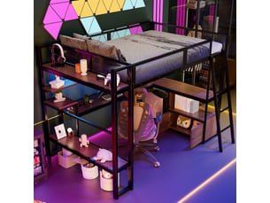 Lit mezzanine 140x200 cm <strong></strong> <strong>Morn Vibe</strong> coloris noir
