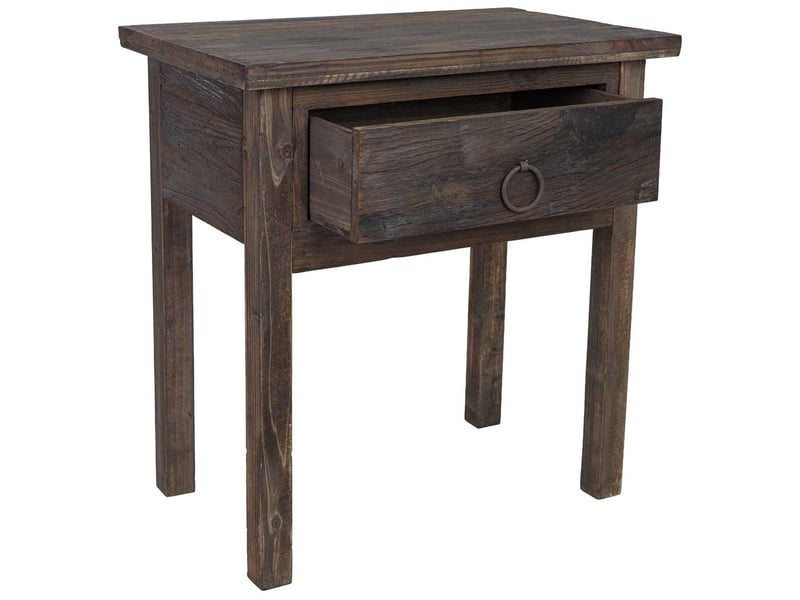  Table de chevet en bois marron 58x36x60 cm h  - Conforama E