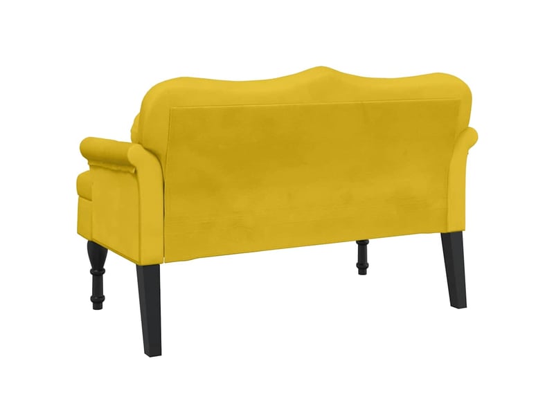  Banc salon, banc interieur avec coussins jaune 120,5x65x75 cm velours  - Conforama E