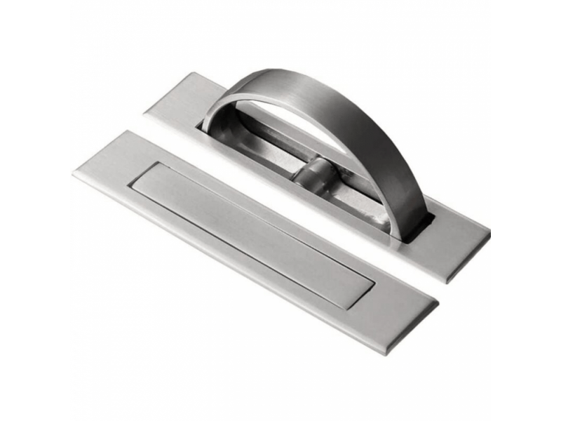  Poignée de porte coulissante - poignée pour meuble - alliage de zinc - 2 pièces - 85 mm - argent  - Conforama A