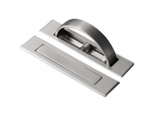 Poignée de porte coulissante - poignée pour meuble - alliage de zinc - 2 pièces - 85 mm - argent