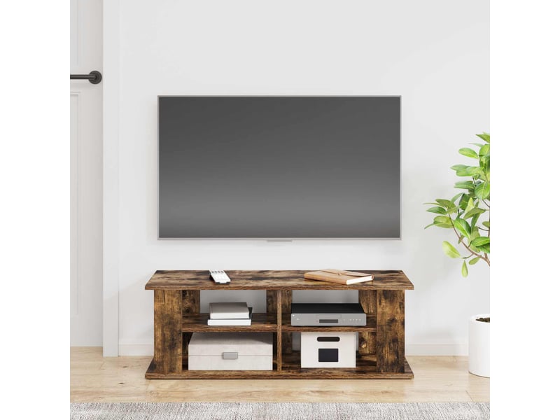  Support de télévision chêne fumé 96x35x33,5 cm  - Conforama D