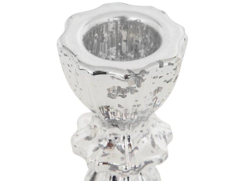  Bougeoir vr argent h11cm  - Conforama B