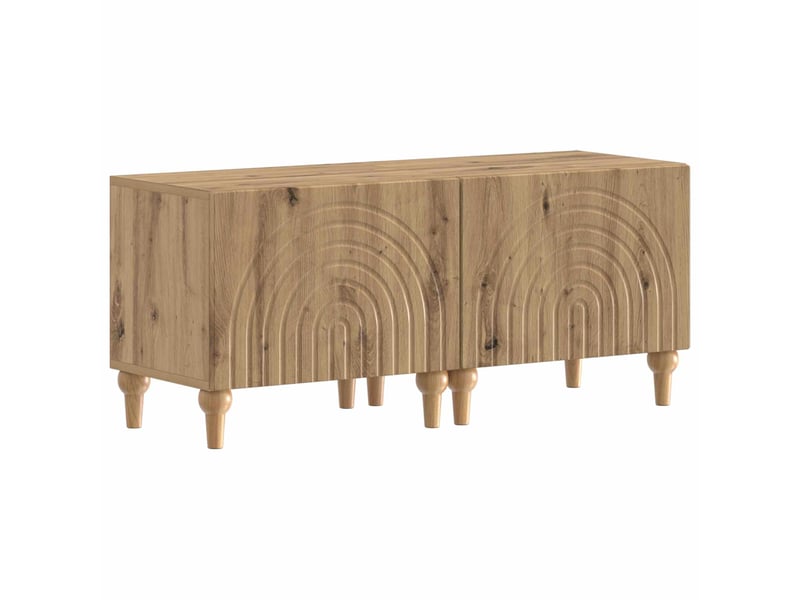 Ensemble de 3 meubles tv led chêne artisanal bois d'ingénierie shl5907 - Conforama D