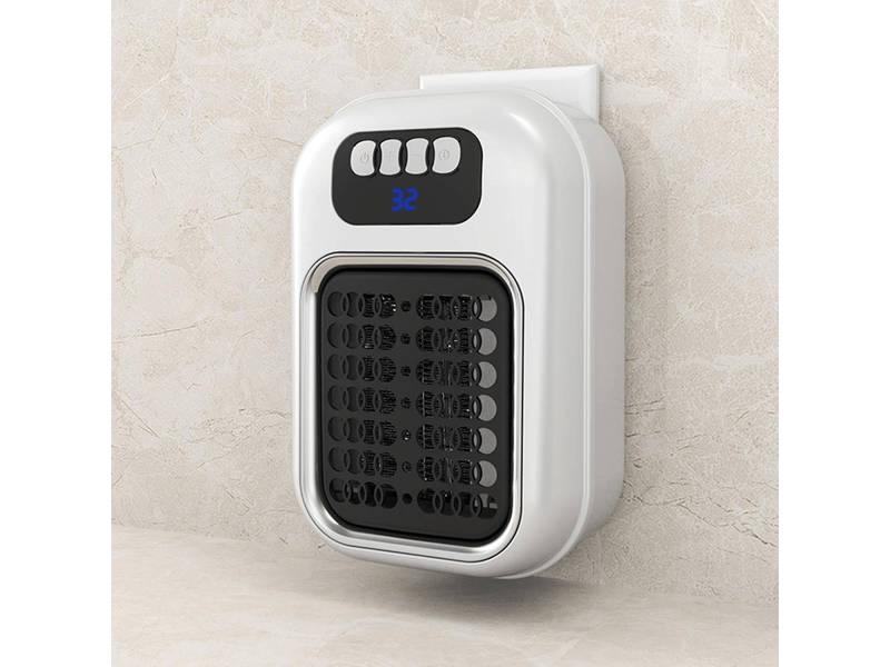 Chauffage mural électrique d'intérieur avec ventilateur de protection contre la surchauffe, blanc - Conforama C