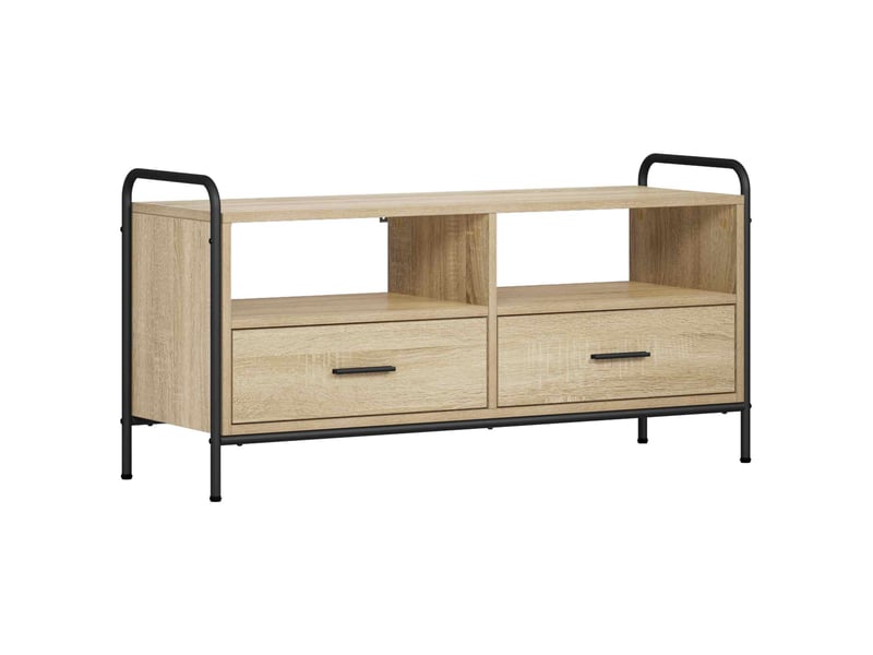  Meuble tv moderne, banc tv 67,5x33x50 cm chêne sonoma bois d'ingénierie shl7198  - Conforama A