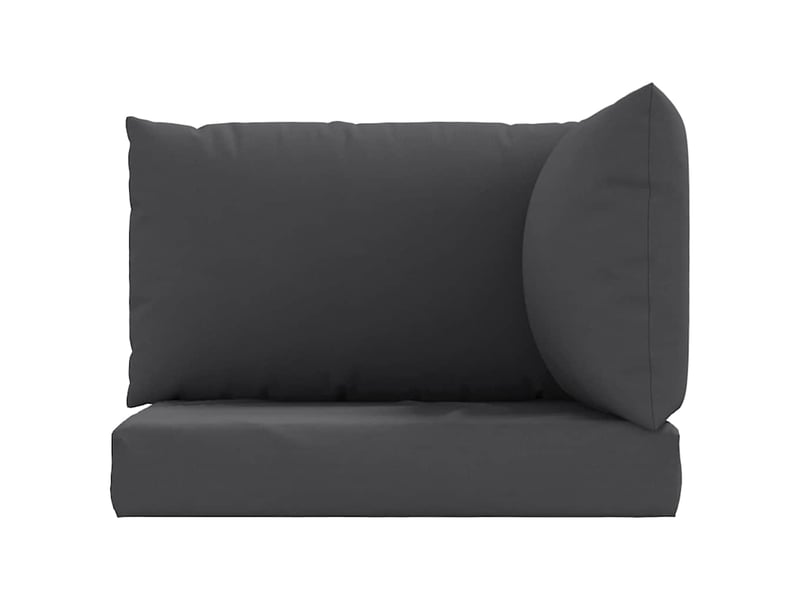 Lot de 3 coussins de palette, coussins de canapé anthracite tissu oxford cf59652 - Conforama D