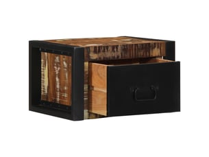 Table de chevet - cabinet de chevet - table de nuit multicolore 40x35x25 cm bois de récupération