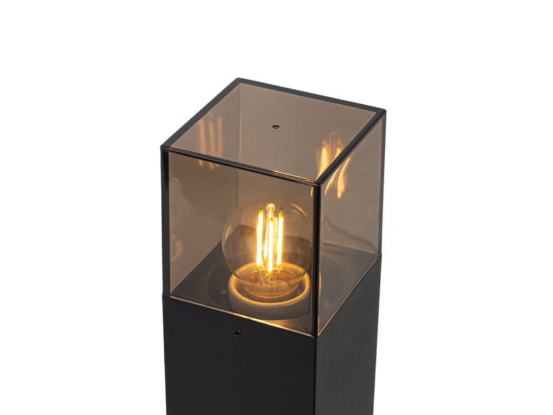 Lampe d’extérieur sur pied noire avec abat-jour fumé 30 cm - danemark  - Conforama B