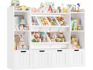 Bibliotheque coloris  blanc  G FORM  - 140 cm x 106 cm