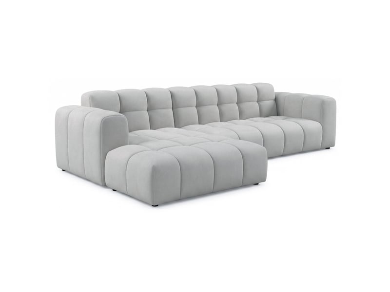 Selsey boloon - canapé d'angle - 300 cm - velours gris clair Boloon - Conforama C