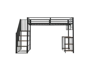 Lit mezzanine 120x200 cm DZMDIP   coloris noir