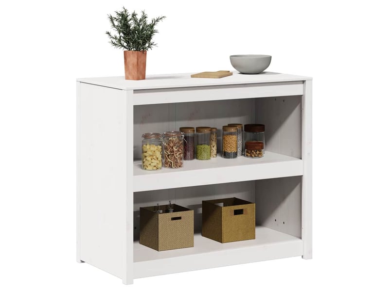  Meuble de rangement, armoire de cuisine meppel blanc 106x55x92cm pin massif  - Conforama C