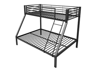 Lit superposé 90x140/200 cm <strong>OKMYHOME</strong>  <strong></strong> coloris noir