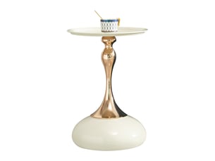 Table basse rond(e) coloris blanc <strong>MIVRAY </strong> <strong></strong>