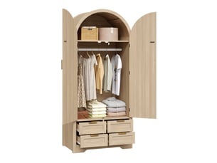 Armoire <strong></strong> <strong></strong> coloris bois clair largeur 80 cm