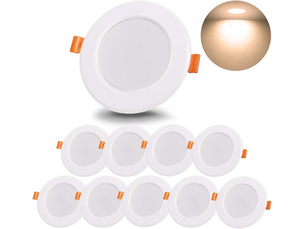 Spot encastré led 9 w, plafonnier encastré étanche, ampoule halogène blanc chaud 3000, idéal pour salle de bain, cuisine, salon, couloir, multicolore - 9 w