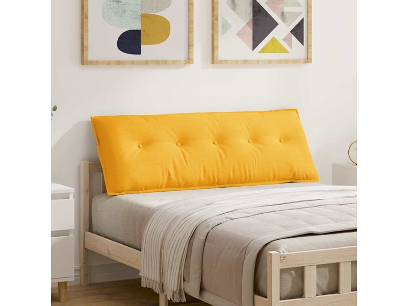  Coussin de dos, coussin de dossier jaune clair 140 x 50 cm tissu en velours côtelé cf54774  - Conforama B