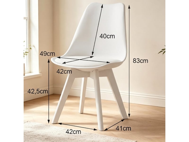 Ensemble table ronde 80 cm et 4 chaises rétro modernes, bois et simili cuir  - Conforama D