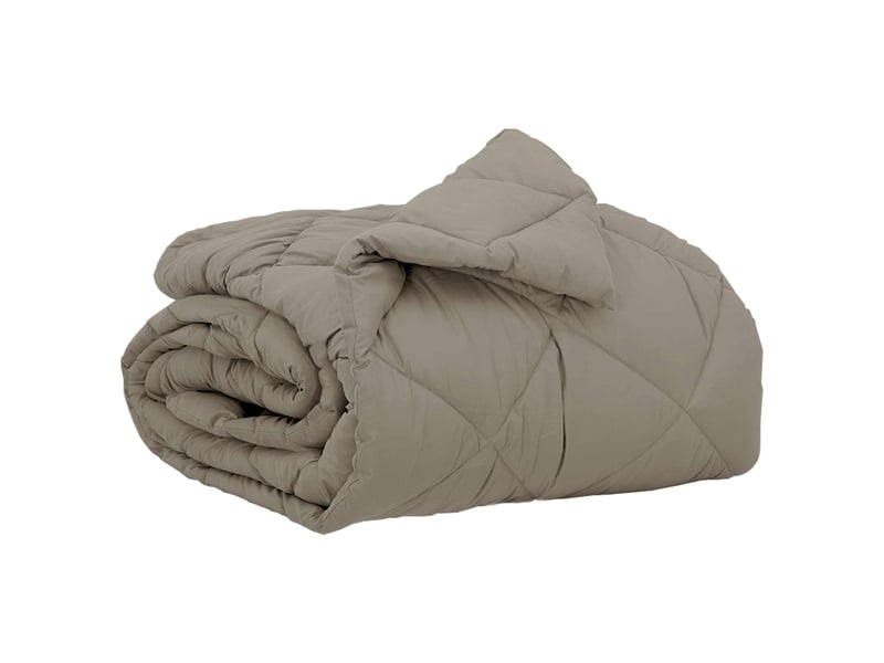  Duvet - couette complet toute l'année gris clair 135 x 220 cm microfibre  - Conforama A