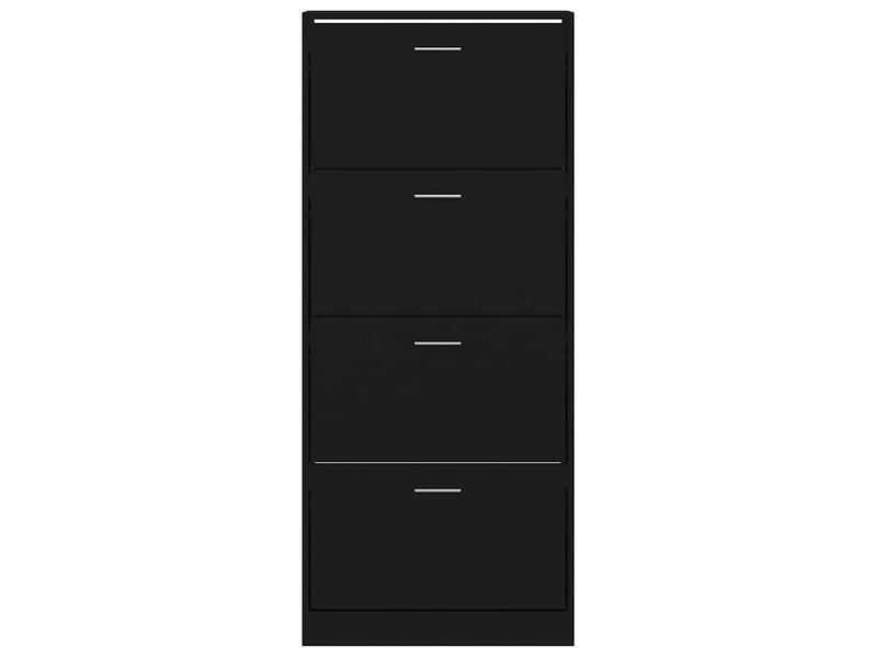  Meuble à chaussure, armoire à chaussures noir 63x24x147 cm bois d'ingénierie  - Conforama D