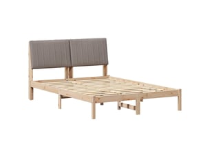 Lit 2 places 135x190 cm    coloris marron