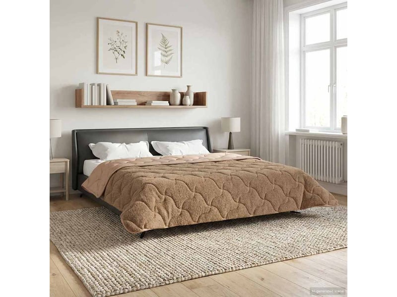  Duvet d'hiver - couette 220 x 240 cm hiver - couette taupe respirant  - Conforama B