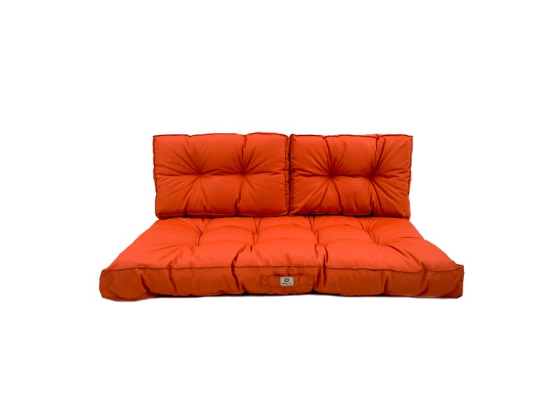 Coussins pour salon de jardin capitonné 120x60cm orange  - Conforama C