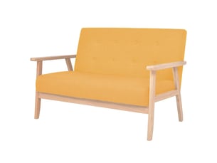 Ensemble de canapé 2 pcs tissu jaune shl94276