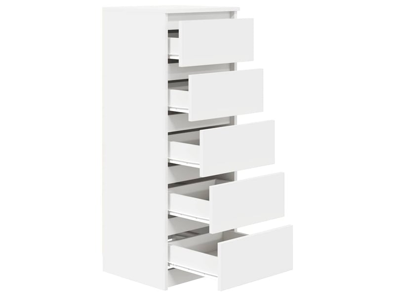  Buffet - bahut - meuble de rangement avec tiroirs blanc 37,5x35x99 cm bois d'ingénierie  - Conforama E