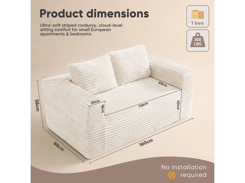 Canapé 2 places - chenille vert convertible en lit rangement accoudoir - chenille - vert CozyNest - Conforama E