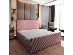 Lit avec rangement 140x200 cm <strong>MASSENO</strong>  <strong></strong> coloris rose