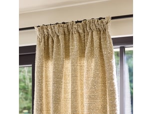 Rideau en bouclette au motif micro damier naturel  pietro
