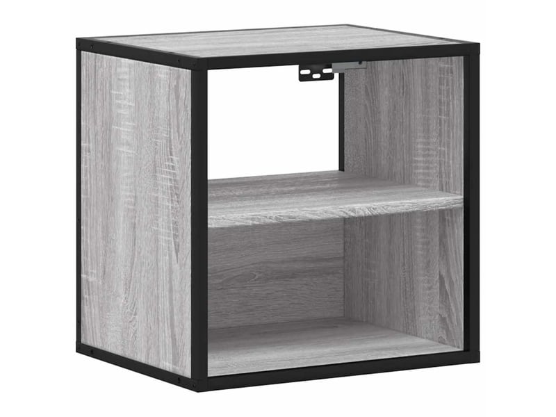  Lot de 2 tables de chevet - cabinet de chevet - table de nuit murales sonoma gris 40x31x39,5 cm  - Conforama E