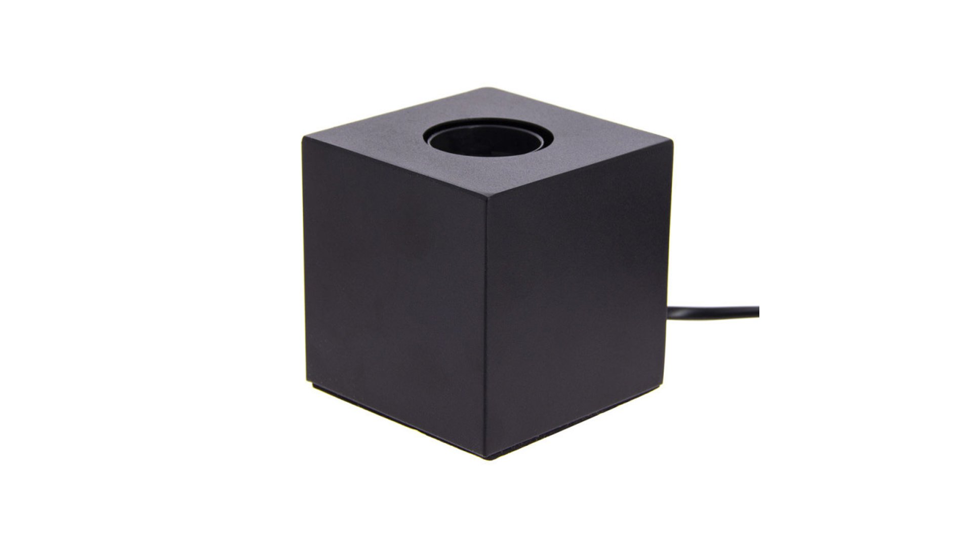 LAMPE MÉTAL 9.5 CM BLOC CARRE NOIR noir Conforama