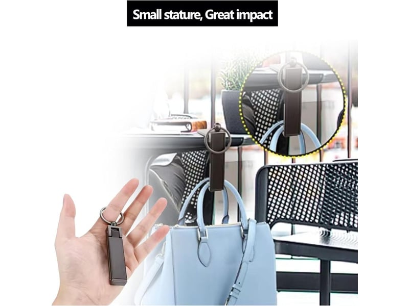  Kisoy crochet de sac de table 2 en 1 et support de téléphone, cintre de sac à main portable pliable pour le rangement des sacs d'ordinateur, argenté  - Conforama D