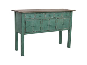 Buffet en bois vert 120x43x80 cm h