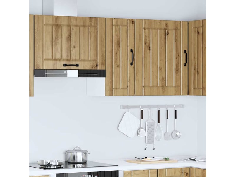 Armoire murale de cuisine lucca chêne artisanal bois ingénierie shl6020 - Conforama C