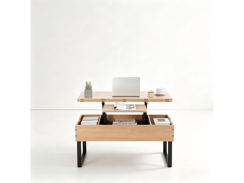  Table basse extensible à plateau relevable (bois)  - Conforama A