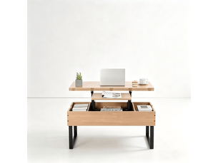Table basse rectangulaire coloris marron <strong>VOXON</strong> <strong></strong> - 50 cmx100 cm
