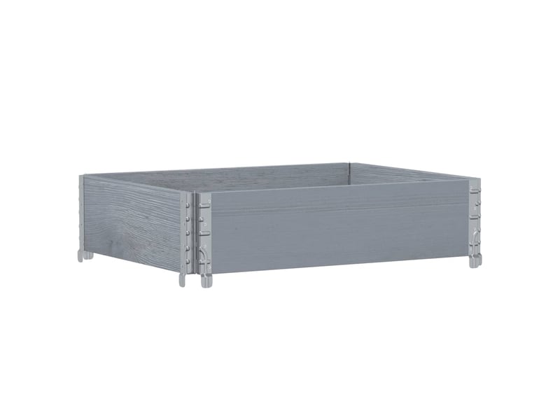  Jardinière - bac à fleurs gris 80x60 cm bois massif de pin  - Conforama A