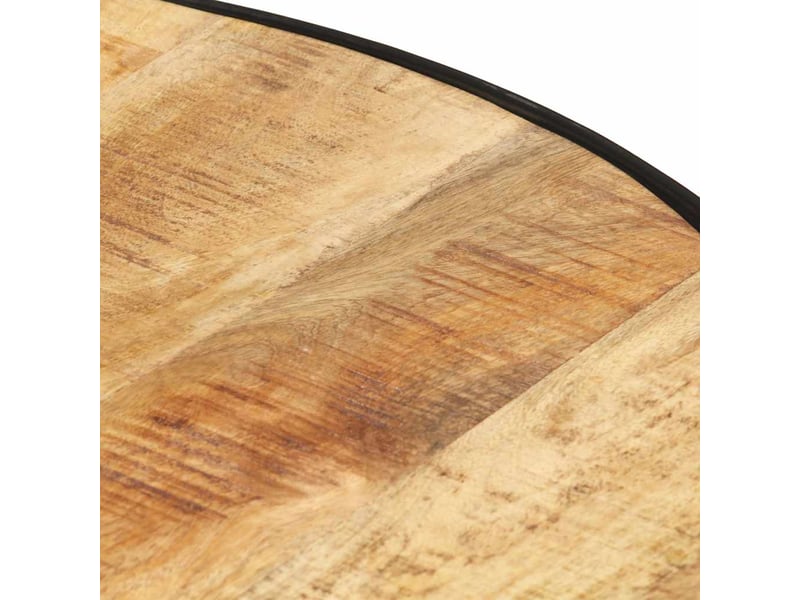  Table basse | table de salon noir 68x68x36 cm bois massif de manguier brut  - Conforama E