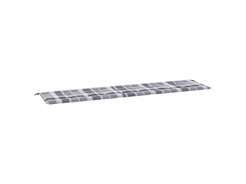  Coussin de banc de jardin, coussin d'assise motif à carreaux gris 200x50x3 cm cf52743  - Conforama A