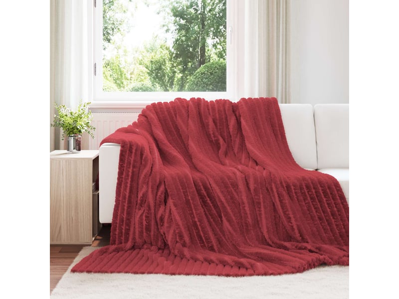  Plaid canapé bordeaux 270x240 cm 1.66 kg polaire  - Conforama B