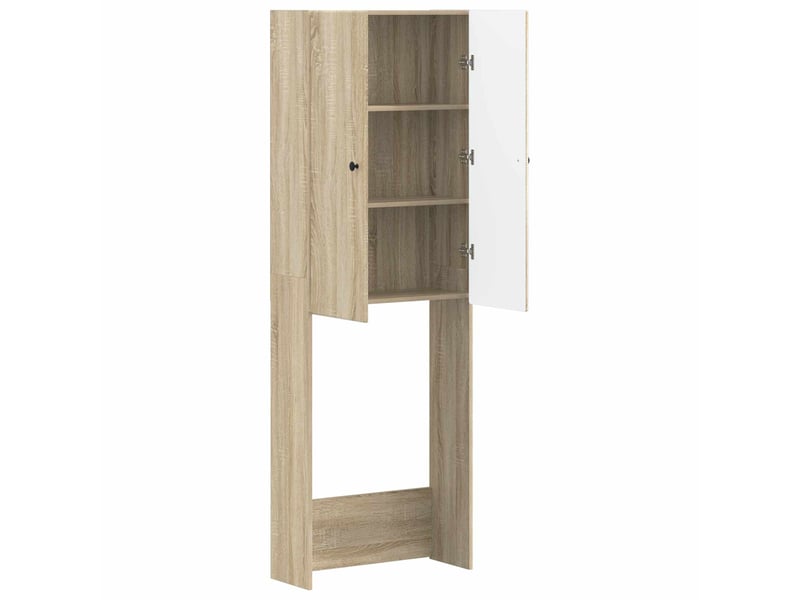 Armoire de toilette, meuble de toilette breda chêne sonoma 66x25.5x190 cm - Conforama D