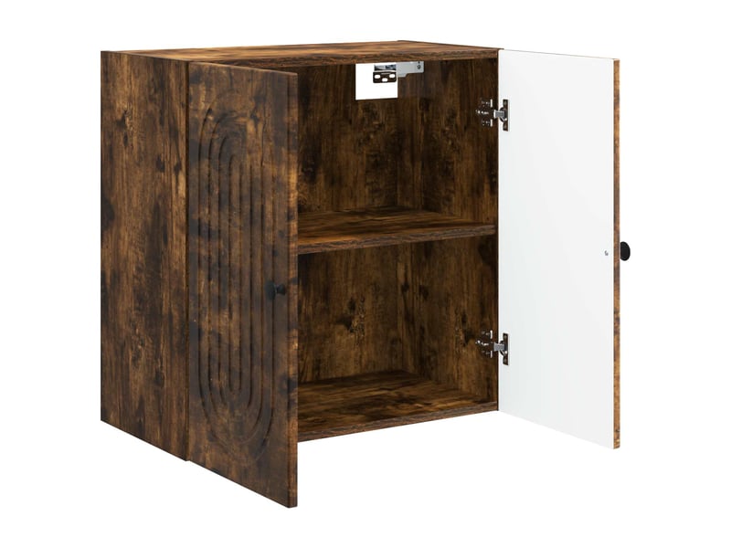  Armoire murale salon, meuble de rangement 59x31x60 cm bois d'ingénierie chêne fumé shl6262  - Conforama C