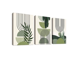 Lot de 3 impressions murales – art sur toile – affiches abstraites – 40 x 60 cm (impression seule sans cadre) – style bohème