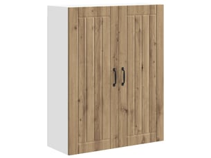 Meuble mural de cuisine, armoire de cuisine chêne artisanal 80x31x100cm shl8964