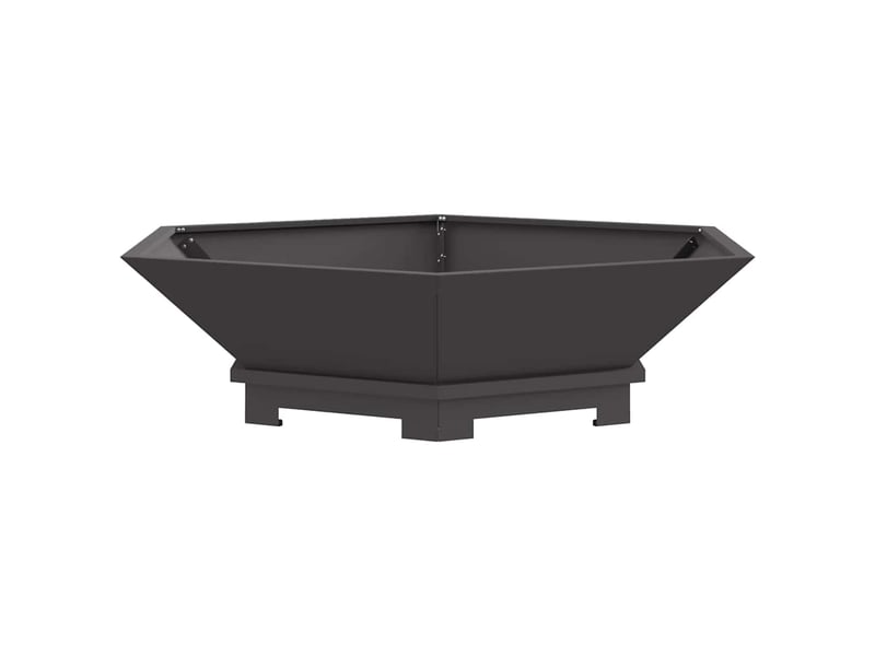  Brasero exterieur, foyer camping noir 100x100x28 cm acier patiné  - Conforama A