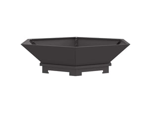 Brasero exterieur, foyer camping noir 100x100x28 cm acier patiné